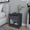 Hanah Home Nightstand Sheridan - Anthracite Anthracite