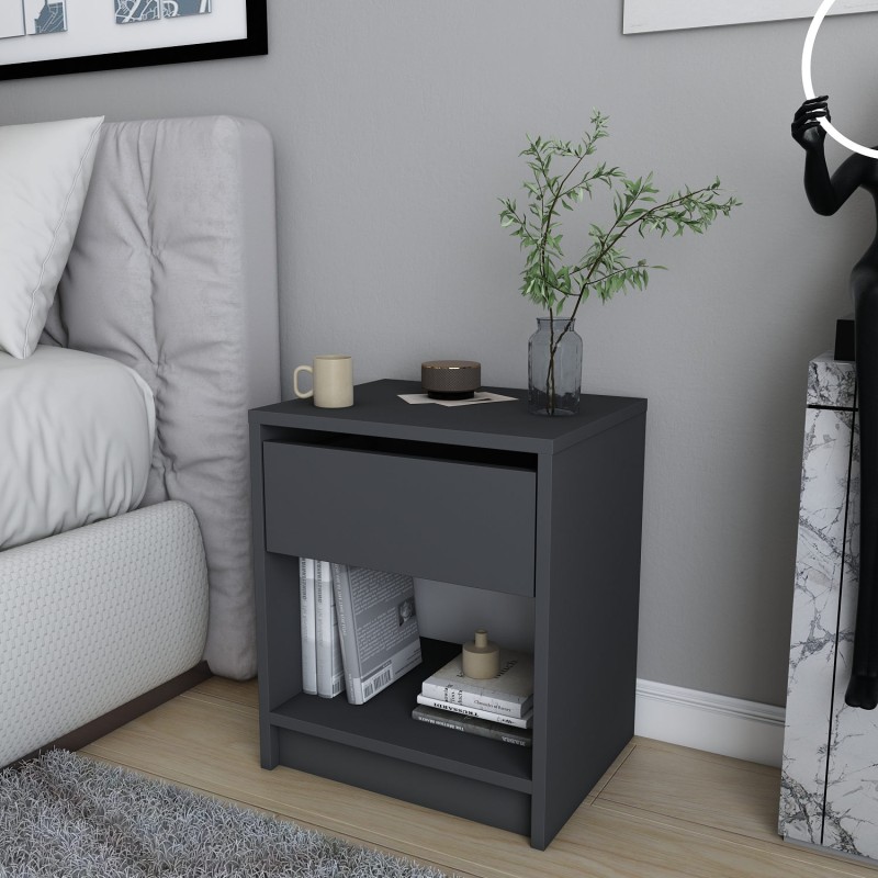 Hanah Home Nightstand Sheridan - Anthracite Anthracite