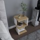 Κομοδίνο Carter - Χρώμα Δρυς Λευκό - 29,6x29,6x49x4εκ Κομοδίνο Carter - Χρώμα Δρυς Λευκό - 29,6x29,6x49x4εκ