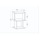 Κομοδίνο Carter - Χρώμα Δρυς Λευκό - 29,6x29,6x49x4εκ Κομοδίνο Carter - Χρώμα Δρυς Λευκό - 29,6x29,6x49x4εκ