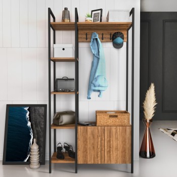 Hall Stand Doga - Walnut, Black Walnut
Black