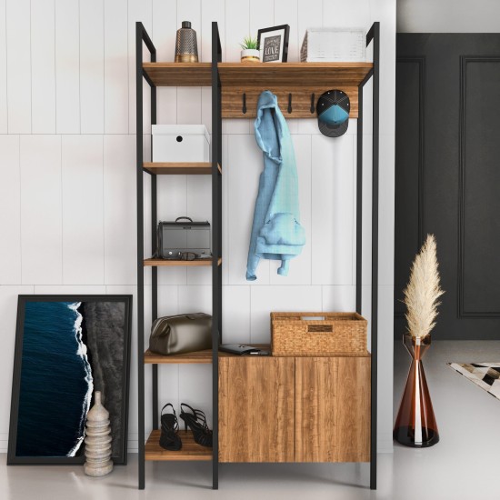 Hall Stand Doga - Walnut, Black Walnut
Black Hall Stand Doga - Walnut, Black Walnut
Black