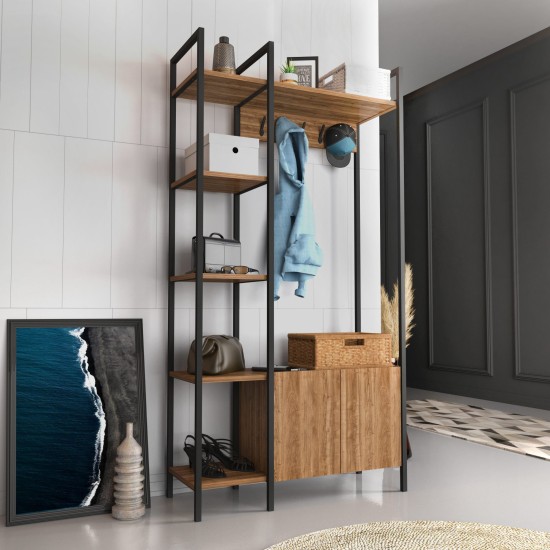 Hall Stand Doga - Walnut, Black Walnut
Black Hall Stand Doga - Walnut, Black Walnut
Black