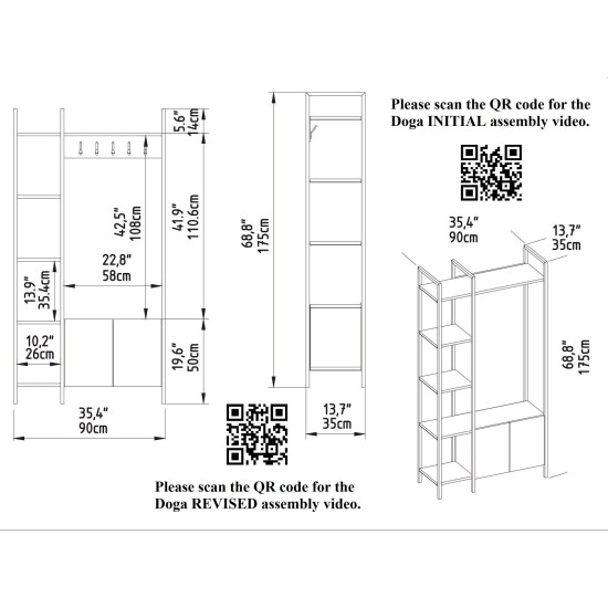 Hall Stand Doga - Walnut, Black Walnut
Black Hall Stand Doga - Walnut, Black Walnut
Black