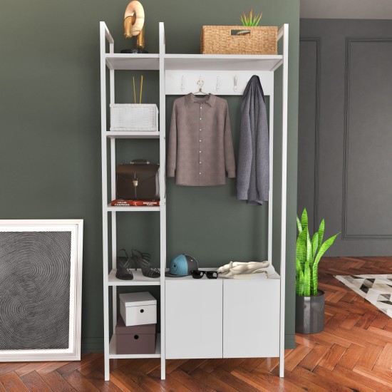 Hall Stand Doga - White White Hall Stand Doga - White White