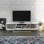 TV Stand Asal 150 - White, Gold White
Gold