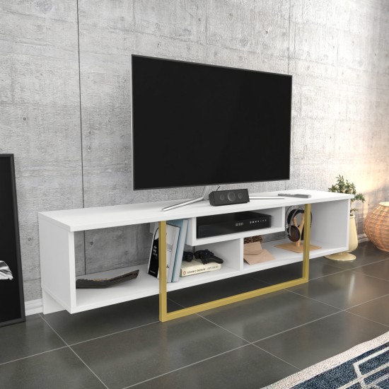 TV Stand Asal 150 - White, Gold White
Gold TV Stand Asal 150 - White, Gold White
Gold