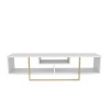 TV Stand Asal 150 - White, Gold White
Gold