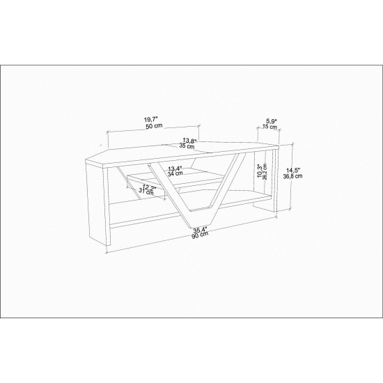 TV Stand Karin - Oud, Black Oud
Black