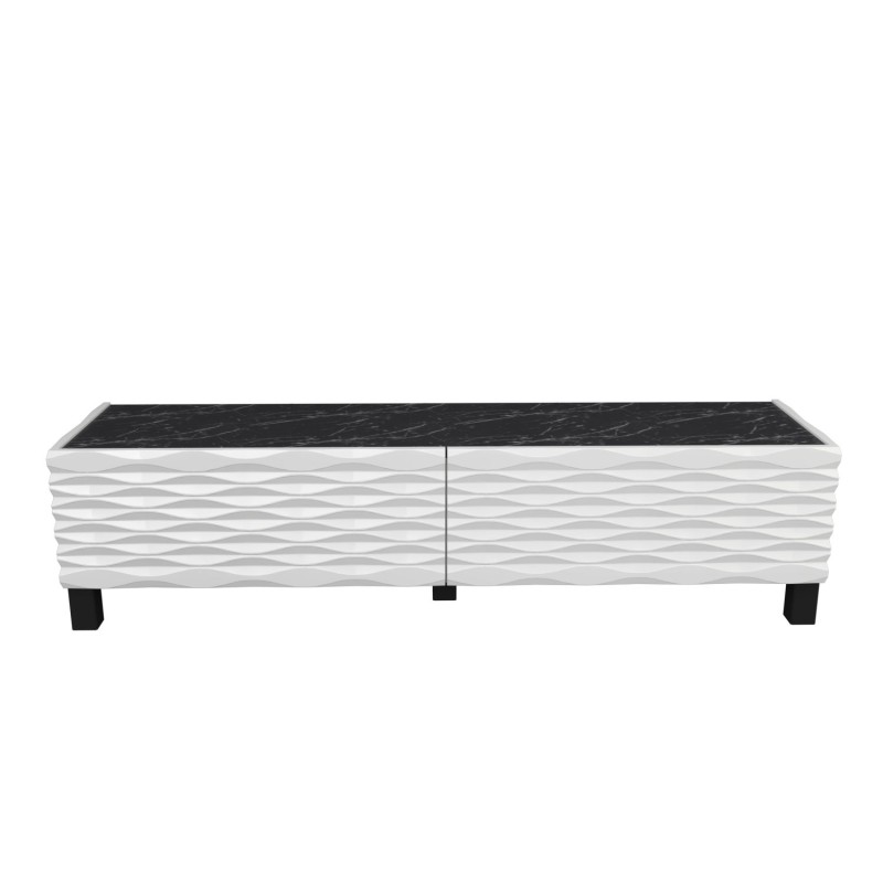 TV Stand Lerze - White, Black White
Black