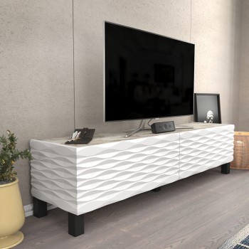 TV Stand Lerze - White, Ephesus White