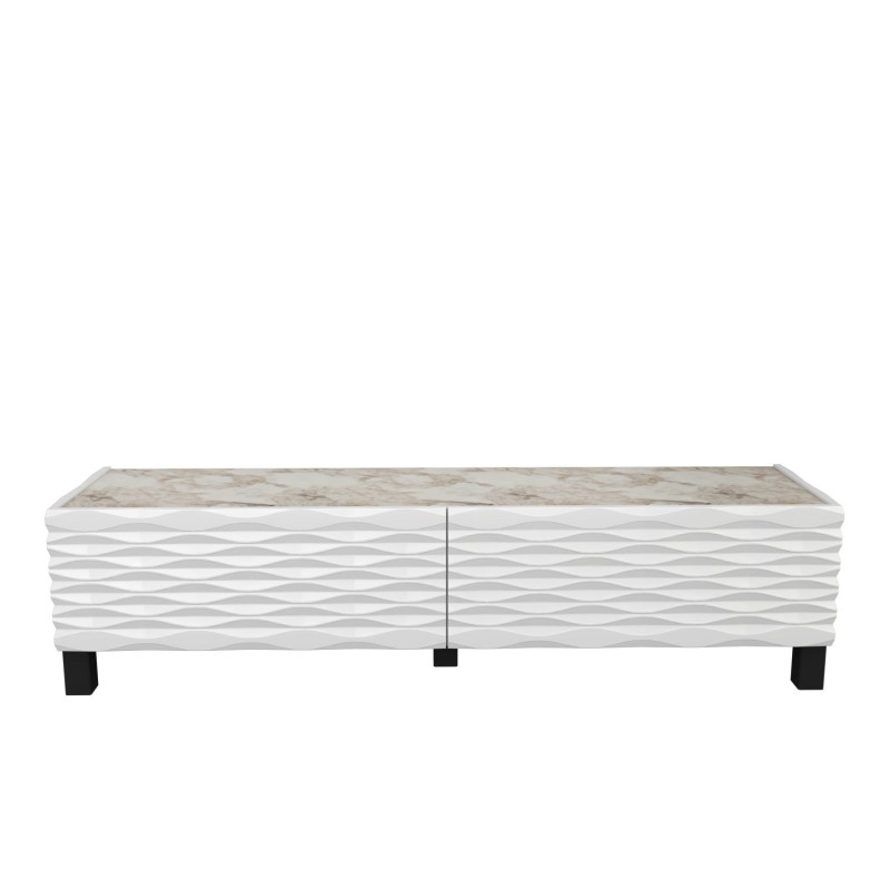 TV Stand Lerze - White, Ephesus White