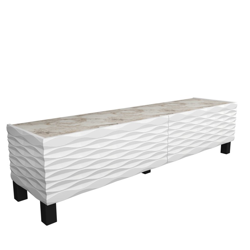 TV Stand Lerze - White, Ephesus White