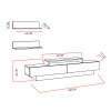 TV Unit Lusi - White, Brown White
Brown