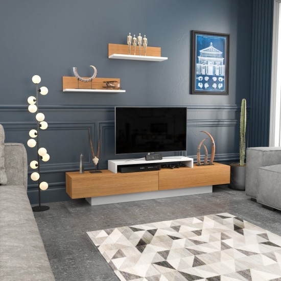 TV Unit Lusi - White, Teak White
Teak TV Unit Lusi - White, Teak White
Teak