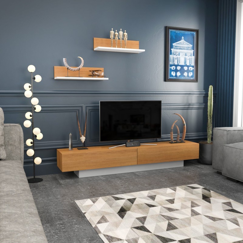 TV Unit Lusi - White, Teak White
Teak