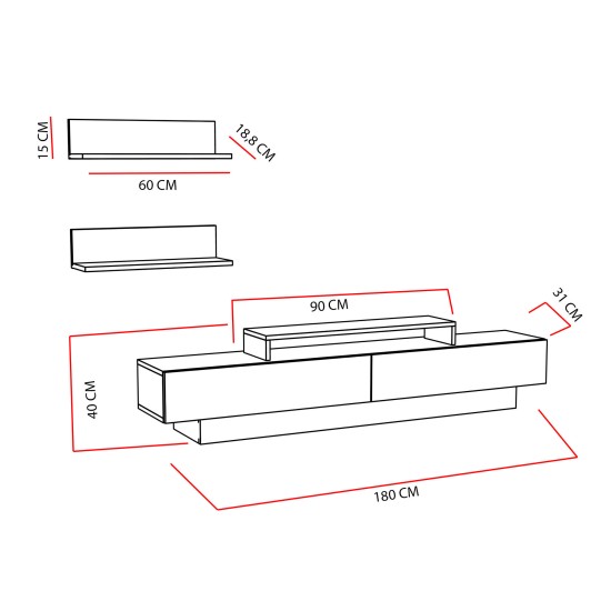 TV Unit Lusi - White, Teak White
Teak TV Unit Lusi - White, Teak White
Teak
