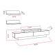 TV Unit Lusi - White, Teak White
Teak TV Unit Lusi - White, Teak White
Teak