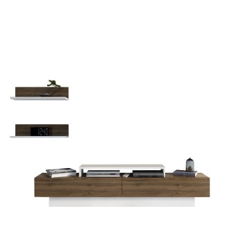 TV Unit Lusi - White, Walnut White
Walnut