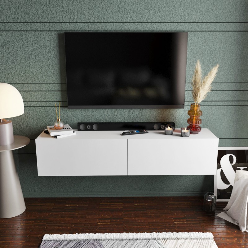 TV Stand Poling - White White