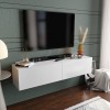 TV Stand Poling - White White