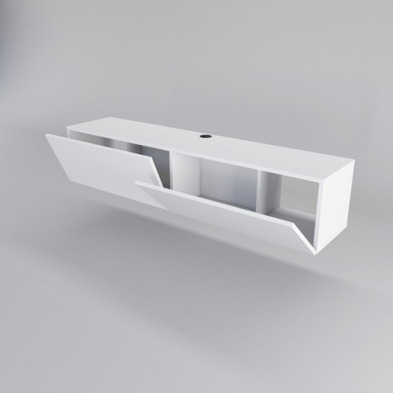 TV Stand Poling - White White TV Stand Poling - White White