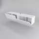 TV Stand Poling - White White TV Stand Poling - White White