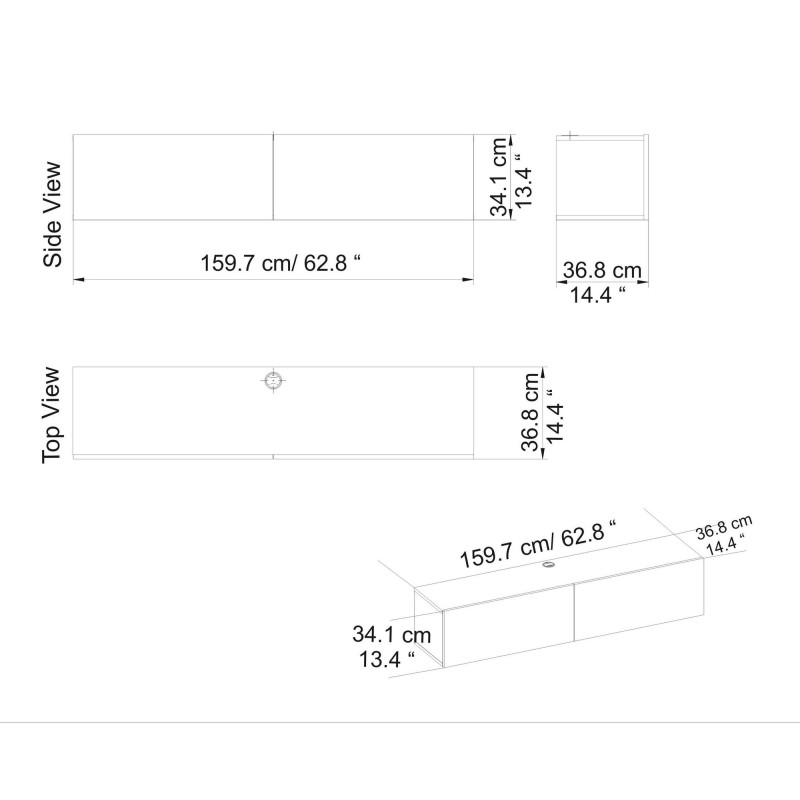 TV Stand Poling - White, Sapphire White
Sapphire