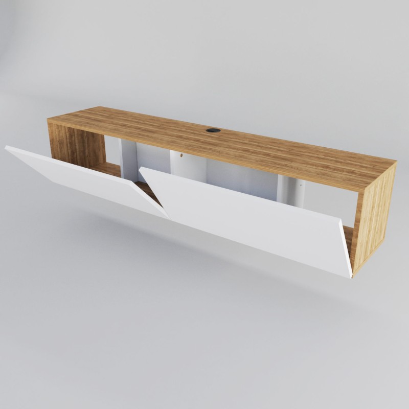 TV Stand Poling - White, Walnut White
Walnut