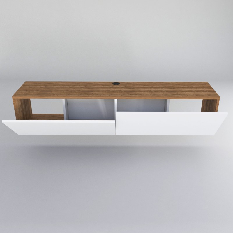 TV Stand Poling - White, Walnut White
Walnut