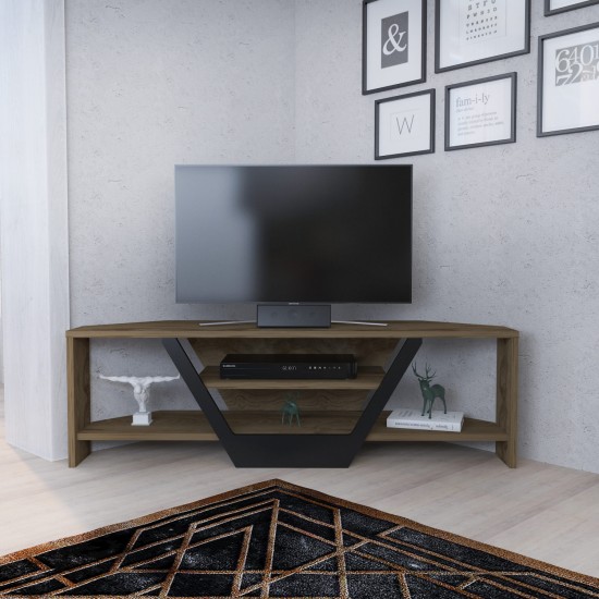 Έπιπλο Τηλεόρασης Sares - Oud Δρυς & Μαύρο - 120x35x36,8εκ Έπιπλο Τηλεόρασης Sares - Oud Δρυς & Μαύρο - 120x35x36,8εκ