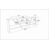 Έπιπλο Τηλεόρασης Sares - Oud Δρυς & Μαύρο - 120x35x36,8εκ
