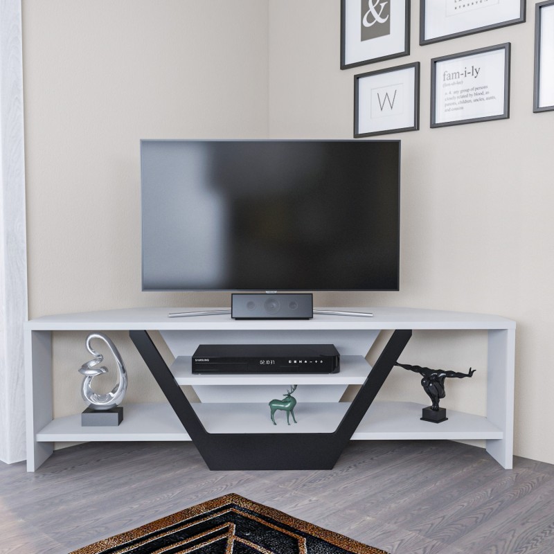 TV Stand Sares - White, Black White
Black