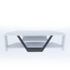 TV Stand Sares - White, Black White
Black