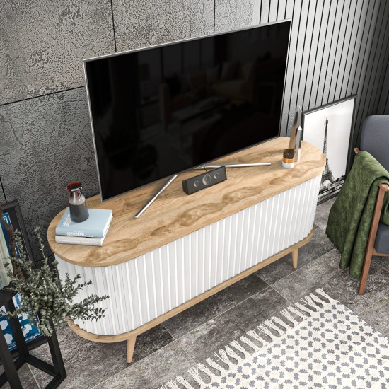 TV Stand Stor - Oud Oak, White Oud Oak
White TV Stand Stor - Oud Oak, White Oud Oak
White