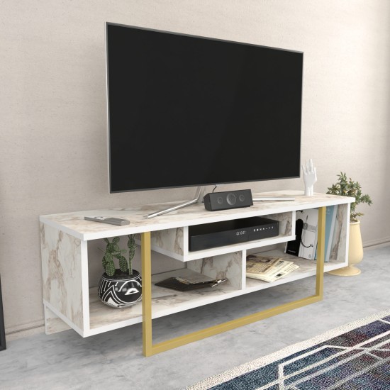 TV Stand Asal 120 - Ephesus, Gold White
Gold TV Stand Asal 120 - Ephesus, Gold White
Gold