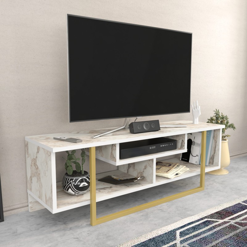 TV Stand Asal 120 - Ephesus, Gold White
Gold