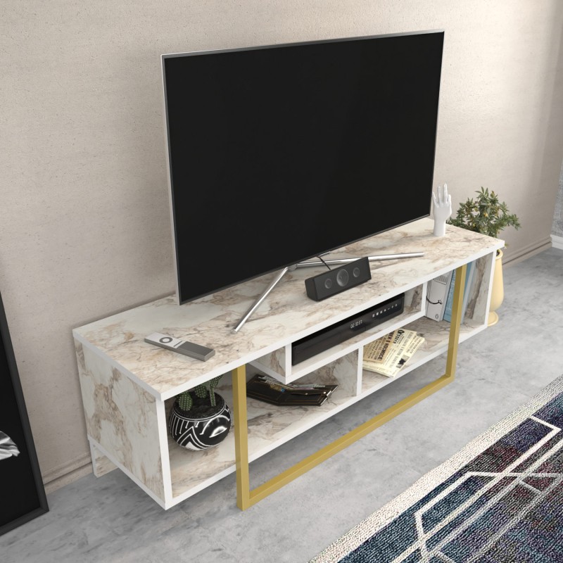 TV Stand Asal 120 - Ephesus, Gold White
Gold