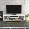 TV Stand Asal 120 - Gold, White Gold
White