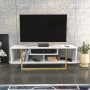 TV Stand Asal 120 - Gold, White Gold
White