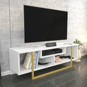 TV Stand Asal 120 - Gold, White Gold
White