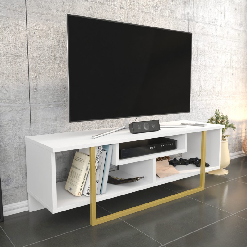 TV Stand Asal 120 - Gold, White Gold
White