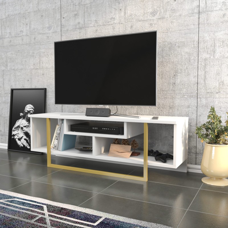 TV Stand Asal 120 - Gold, White Gold
White