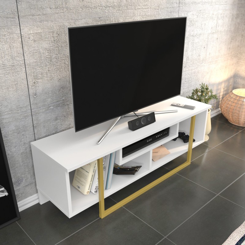 TV Stand Asal 120 - Gold, White Gold
White