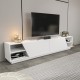 TV Stand Rhodes - White White Hanah Home TV Stand Rhodes - White White