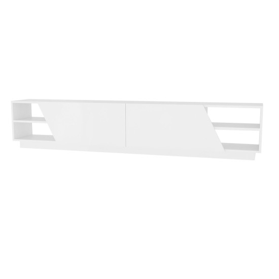 TV Stand Rhodes - White White Hanah Home TV Stand Rhodes - White White