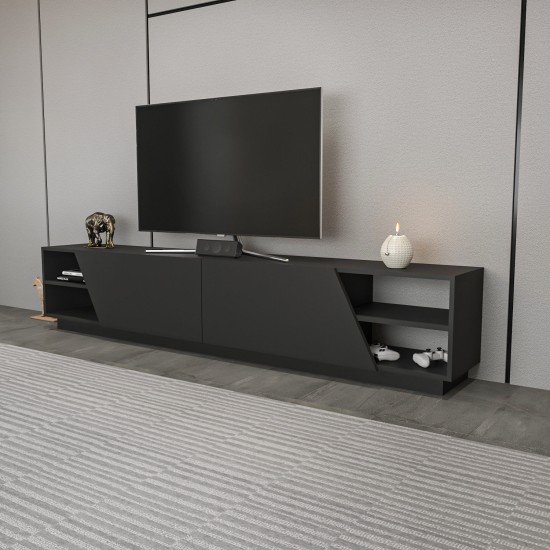 TV Stand Rhodes - Anthracite Anthracite TV Stand Rhodes - Anthracite Anthracite
