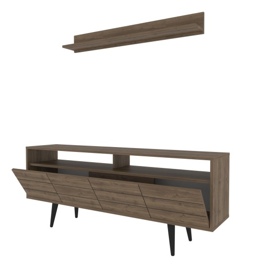 TV Unit Ola - Walnut Walnut TV Unit Ola - Walnut Walnut