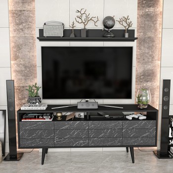 TV Unit Ola - Black Black