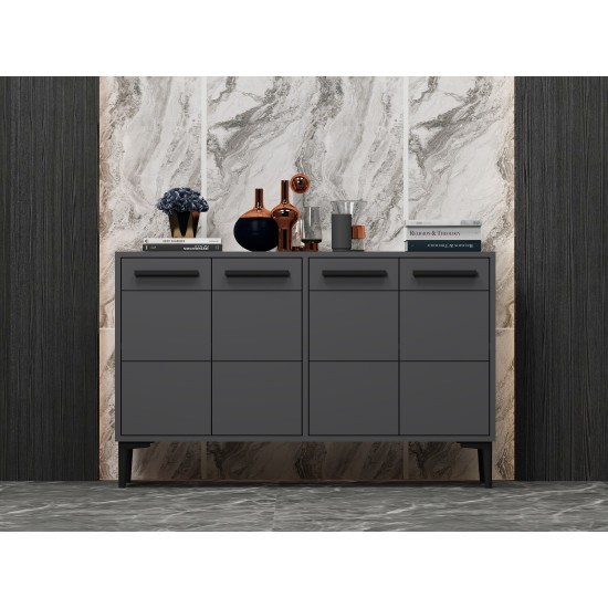 TV Stand Stria - Anthracite Anthracite TV Stand Stria - Anthracite Anthracite